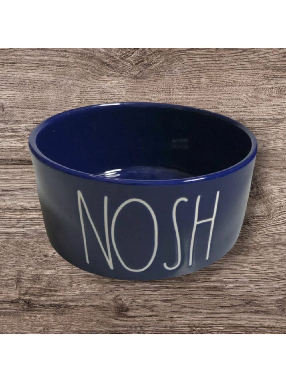 Rae Dunn New Release BLUE Nosh Snack Chip Pet Bowl Dish